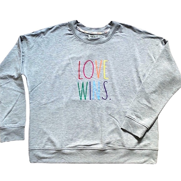 Rae Dunn Tops - Rae Dunn LOVE WINS Sweatshirt